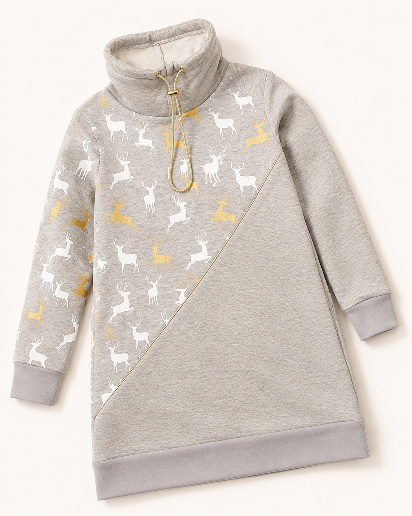 Dresskleit Grey & Golden Deers (seest pehmest uhutud dressikangast), lisavaade 2