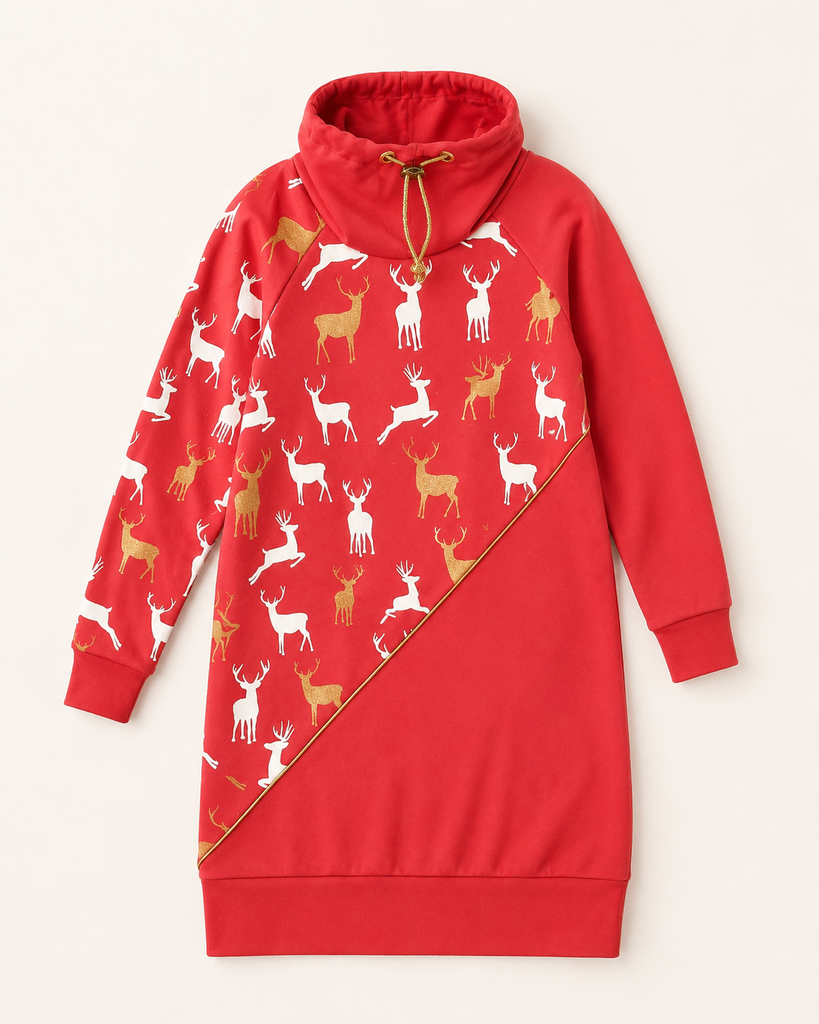 Dresskleit Red & Golden Deers (seest pehmest uhutud dressikangast), lisavaade 1