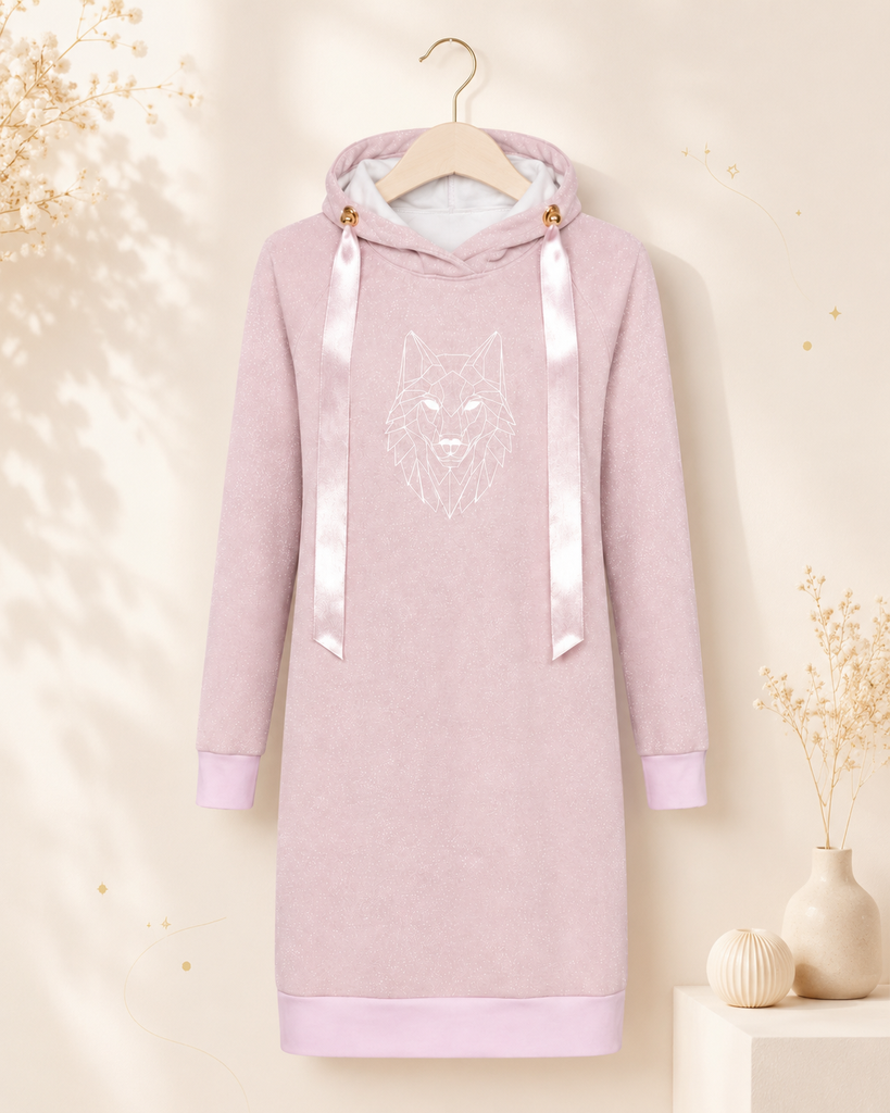 Naiste dresskleit Pink Glittery Wolf 1, lisavaade 1