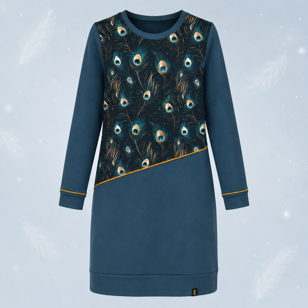 Naiste luksuslik dresskleit Peacock Feathers, lisavaade 1
