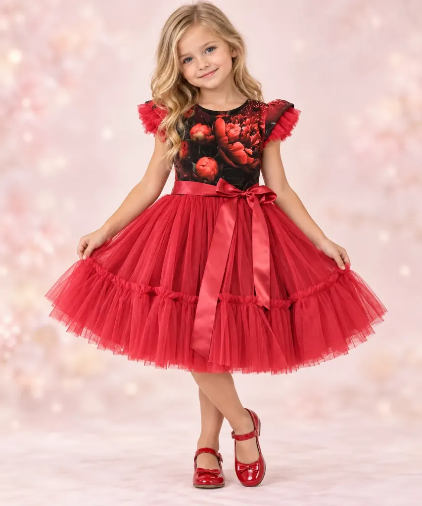 [PTDRPD-SIZE92] Pidulik tüllkleit Dark Red Peony Dream (92)