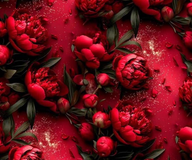 Pidulik tüllkleit Dark Red Peony Dream - Image 3